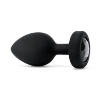 b-Vibe Vibrating Jewel Rechargeable Remote-Controlled Anal Plug with Gem Base Black Diamond XX-Large