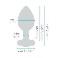 b-Vibe Vibrating Jewel Rechargeable Remote-Controlled Anal Plug with Gem Base Black Diamond XX-Large