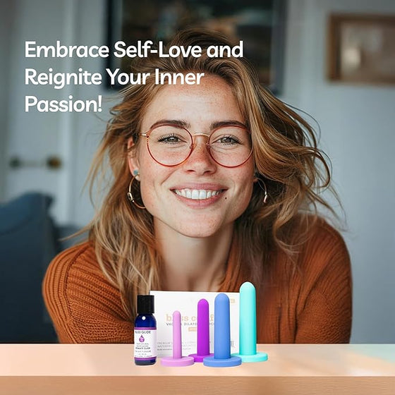 Bliss Innovations Comfort Silicone Pelvic Floor Trainer Kit – Sizes 5-8 – Soft & Flexible Design for Gentle Progression – Includes Bonus Bliss Glide ($8 Value)