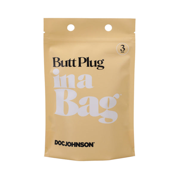 Doc Johnson Butt Plug In A Bag 3 in. Silicone Black