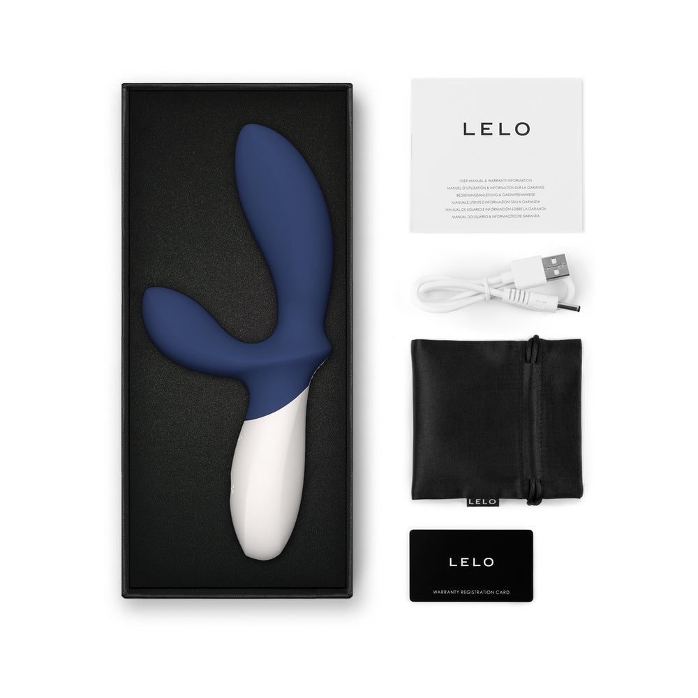Lelo Loki Wave 2 Rechargeable Silicone Dual Stimulation Prostate Vibrator Base Blue