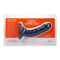 Tantus Curve 6.5 in. Dildo Medium-Firm Sapphire