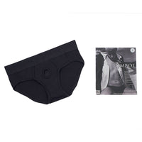 SpareParts Tomboi Rayon Briefs Harness Black Size XS