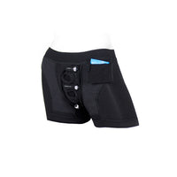 SpareParts Tomboii Rayon Boxer Briefs Harness Black Size M