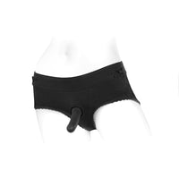 SpareParts Bella Cleavage Booty Short Harness Black Size M