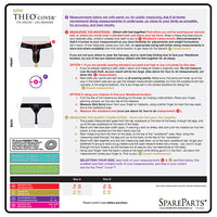 SpareParts Theo Cover Underwear Harness Black (Single Strap) Size A Nylon