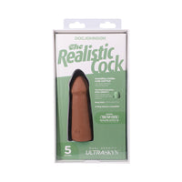 The Realistic Cock 5 in. ULTRASKYN Vac-U-Lock Dildo Caramel