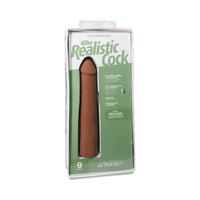 The Realistic Cock 9 in. ULTRASKYN Vac-U-Lock Dildo Caramel