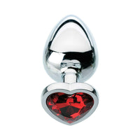 Adam & Eve Red Hearts Gem Anal Plug Large