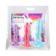 Crystal Jellies Dong Starter 3-Piece Set Purple/Pink/Teal