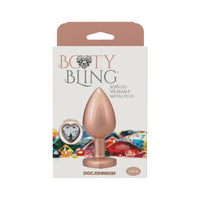 Booty Bling Heart Diamond Jeweled Metal Plug Gold Large