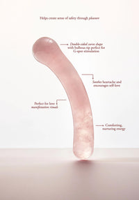 Chakrubs Heart Curve Rose Quartz Wand