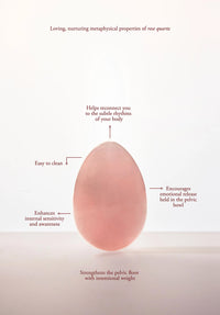 Chakrubs Heart Yoni Egg Rose Quartz (non-drilled)