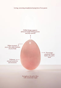Chakrubs Heart Yoni Egg Rose Quartz (drilled)