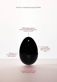 Chakrubs Xaga Yoni Egg Obsidian (drilled)