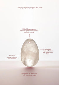 Chakrubs Prism Yoni Egg Clear Quartz (drilled)
