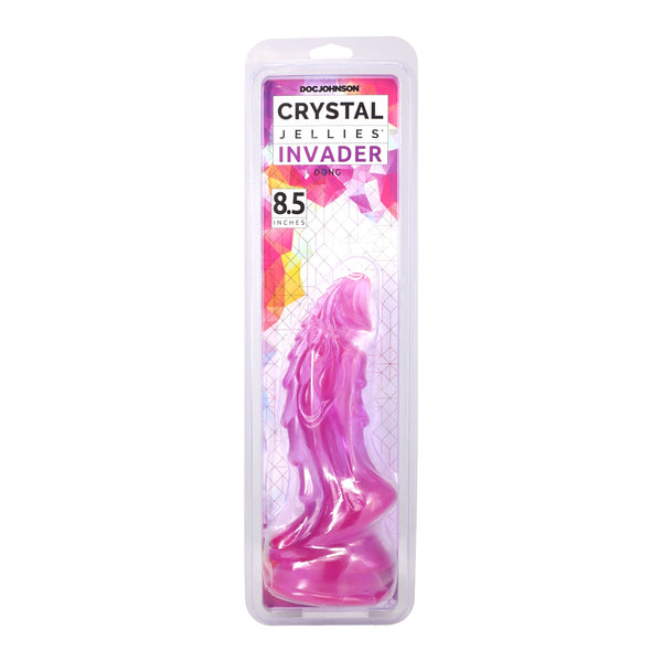 Crystal Jellies Invader 8.5 in. Dildo Purple