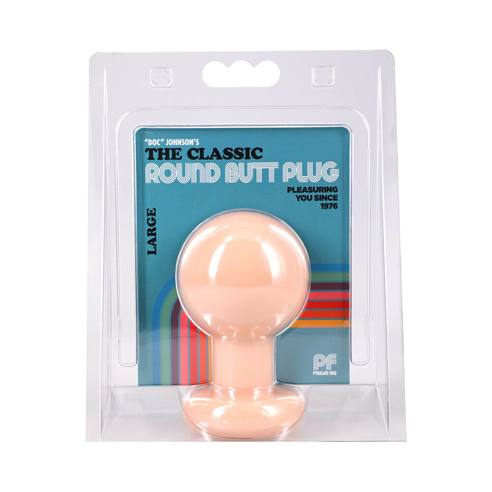 The Classic Round Butt Plug Cream Large