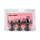 The Classic Round Butt Plug Black 3-Piece Set
