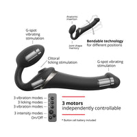 Strap-On-Me Multi Orgasm Bendable Strapless Strap-On Black Medium