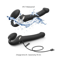 Strap-On-Me Multi Orgasm Bendable Strapless Strap-On Black Medium