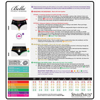 SpareParts Bella Cleavage Booty Short Harness Black Size S