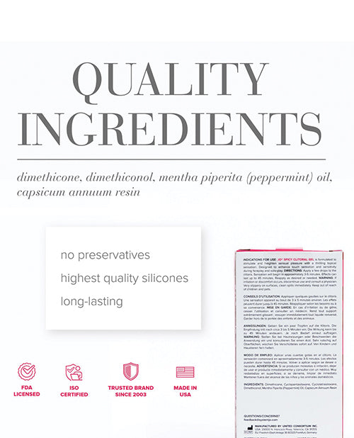 JO Spicy Clitoral Gel - Warming Stimulant 0.34 oz