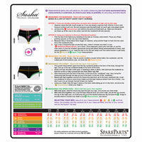 SpareParts Sasha Cinch Booty Short Harness Black Size 3XL