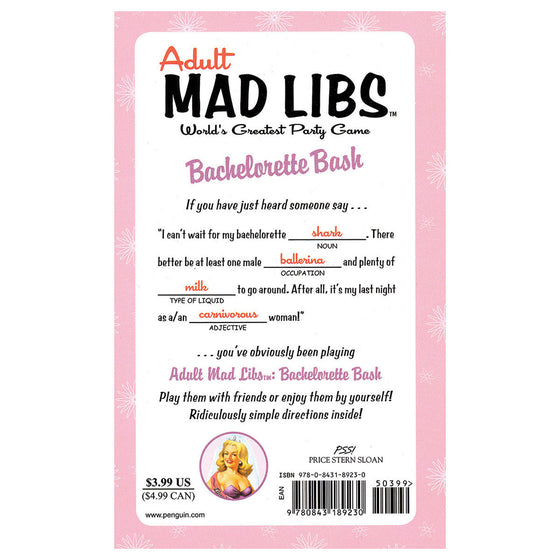 Adult Mad Libs: Bachelorette Bash