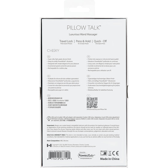 Pillow Talk Cheeky Wand -Teal