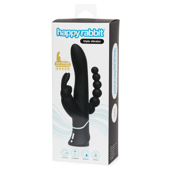 Happy Rabbit Elite Triple Curve Black