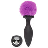 Happy Rabbit Butt Plug Black-Purple Tail  Large Rechargeable