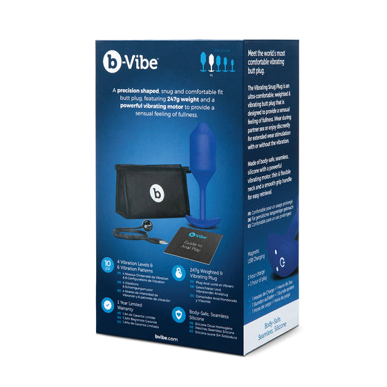 B-Vibe Snug Plug Vibrating XL - Navy