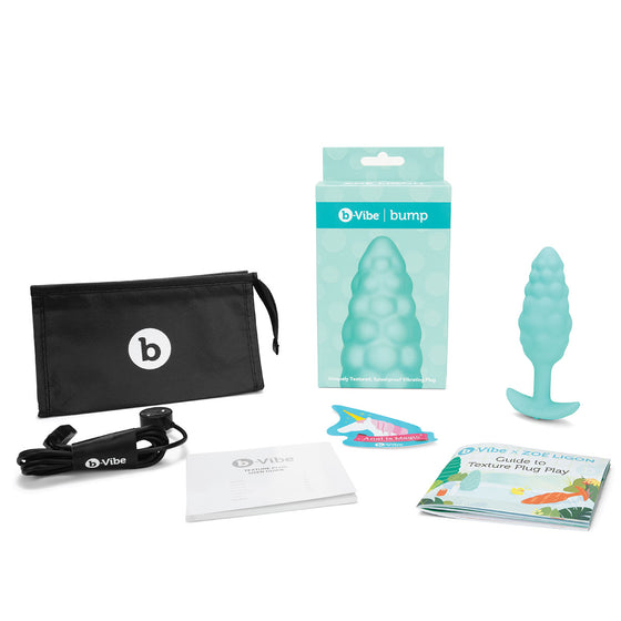 B-Vibe Texture Plug Bump Aqua (Small)