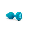 B-Vibe Vibrating Jewel Plug Small-Medium - Aqua