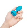 B-Vibe Vibrating Jewel Plug Small-Medium - Aqua