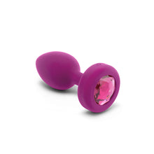  B-Vibe Vibrating Jewel Plug Small-Medium - Fuchsia