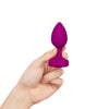 B-Vibe Vibrating Jewel Plug Small-Medium - Fuchsia