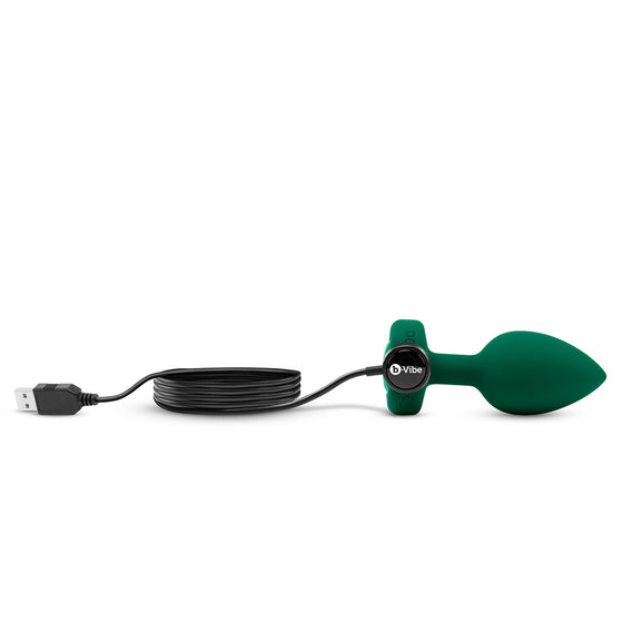 B-Vibe Vibrating Jewel Plug Medium-Large - Emerald