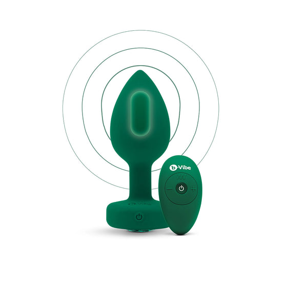 B-Vibe Vibrating Jewel Plug Medium-Large - Emerald