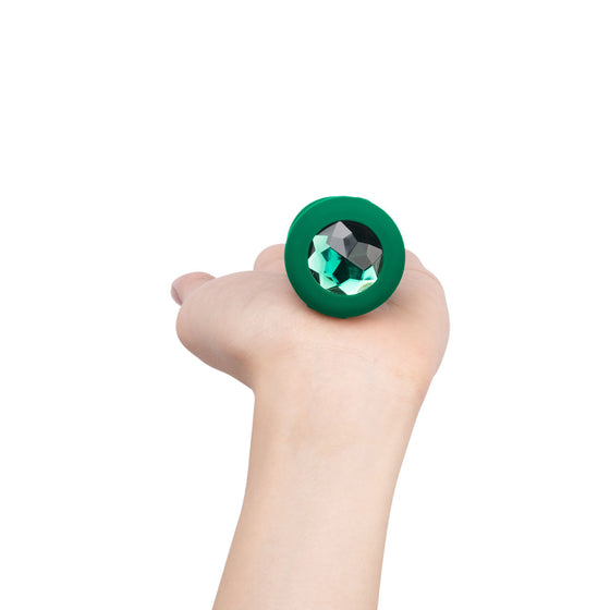 B-Vibe Vibrating Jewel Plug Medium-Large - Emerald