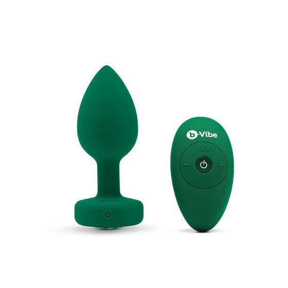 B-Vibe Vibrating Jewel Plug Medium-Large - Emerald