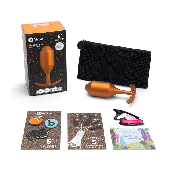 B-Vibe Snug Plug 4 XL - Limited Edition Sunburst Orange