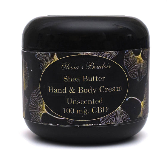 Olivia's Boudoir CBD Hand & Body Cream 4oz 100mg- Unscented