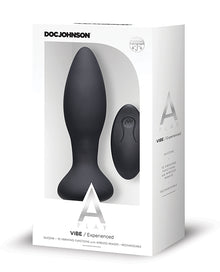  A Play Rechargeable Silicone Experienced Anal Plug W-remote - Black