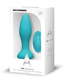  A Play Rechargeable Silicone Experienced Anal Plug W-remote - Teal
