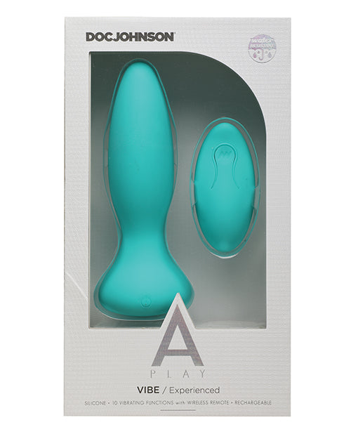A Play Rechargeable Silicone Experienced Anal Plug W-remote - Teal