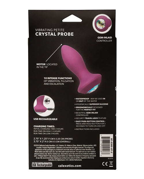 Power Gem Vibrating Petite Crystal Probe - Purple