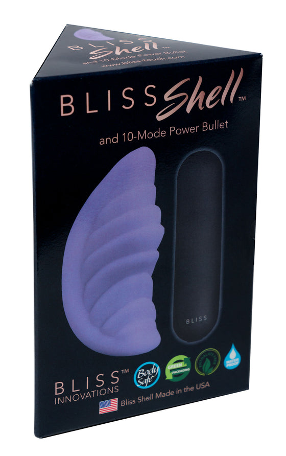 BLISS Violet Shell with Rechargeable 10-Mode Power Bullet
